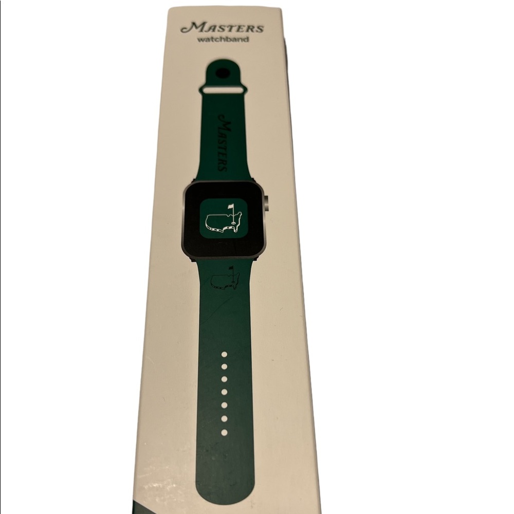 Apple watch band - green Masters logo.  Fits size 38mm & 40mm.
